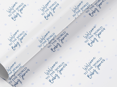 Personalised Welcome to the World Baby Gift Wrap/Wrapping Paper