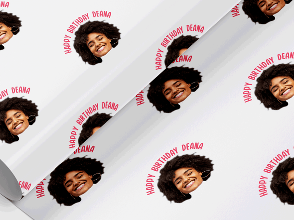 Personalised Birthday Face photo Gift Wrap/Wrapping Paper