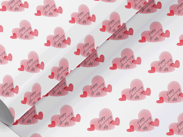 Personalised Anniversary Gift Wrap/Wrapping Paper