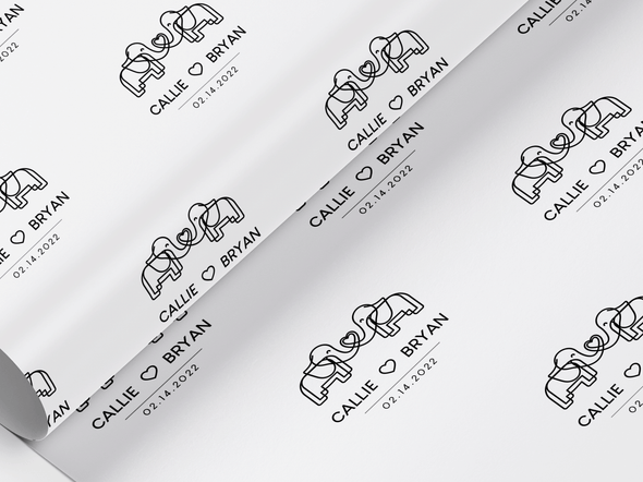 Personalised Wedding Gift Wrap/Wrapping Paper
