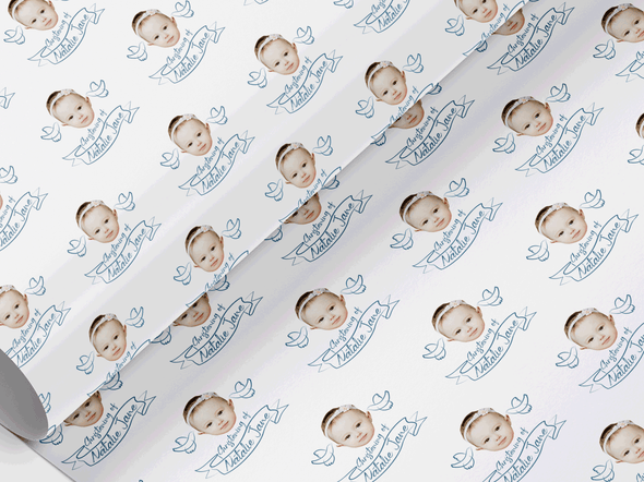 Personalised Baptism Gift Wrap/Wrapping Paper