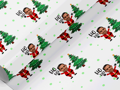 Personalised Christmas funny face photo Gift Wrap/Wrapping Paper