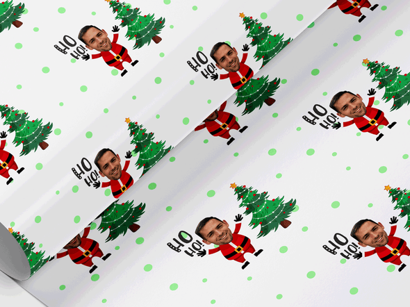 Personalised Christmas funny face photo Gift Wrap/Wrapping Paper