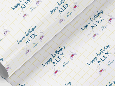 Personalised Kids Birthday game themed Gift Wrap/Wrapping Paper