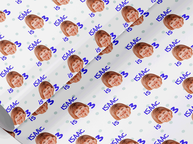 Personalised Birthday Photo face Gift Wrap/Wrapping Paper