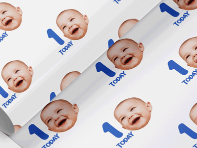 Personalised Birthday face photo Gift Wrap/Wrapping Paper