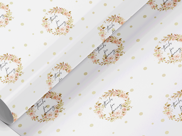 Personalised Thanks for Coming Gift Wrap/Wrapping Paper