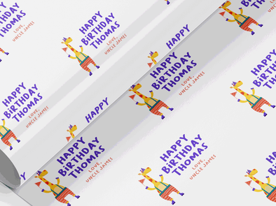 Personalised Kids Birthday Gift Wrap/Wrapping Paper