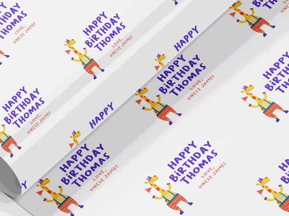 Personalised Kids Birthday Gift Wrap/Wrapping Paper