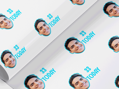 Personalised Birthday Face photo Gift Wrap/Wrapping Paper