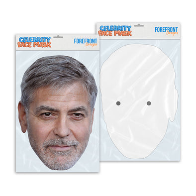Personalised funny Celebrity face mask George Clooney ready to wear,  fun party gifts unique for fans, novelty face masks