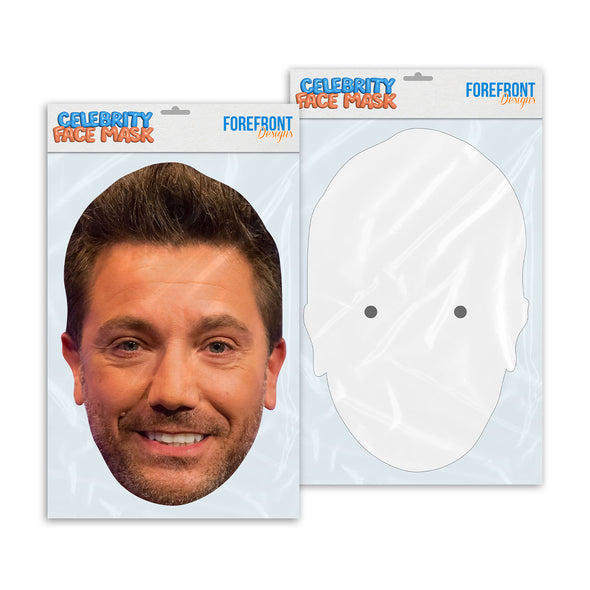 Personalised funny Celebrity face mask Gino D'Acampo ready to wear,  fun party gifts unique for fans, novelty face masks (Copy)