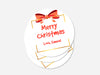 Personalised Round Christmas Sticker Labels, party label, surprise party, holiday sticker