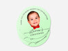 Personalised Round Baptism Photo Sticker Labels, Christening sticker, custom sticker