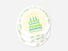 Personalised Round Birthday Sticker Labels, party label, surprise party, birthday label