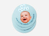 Personalised Round Baptism Photo Sticker Labels, Christening sticker, custom sticker
