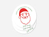 Personalised Round Christmas Sticker Labels, party label, surprise party, holiday sticker