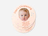 Personalised Round Baptism Photo Sticker Labels, Christening sticker, custom sticker