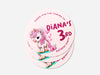 Personalised Round Birthday Sticker Labels, party label, surprise party, birthday label, kids sticker