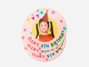 Personalised Round Birthday Photo Sticker Labels, party label, surprise party, custom birthday sticker