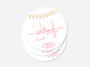 Personalised Round Birthday Sticker Labels, party label, surprise party, birthday label