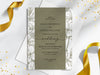 Personalised Sage Floral Wedding Invitations with Envelopes