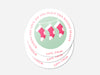 Personalised Round Christmas Sticker Labels, party label, surprise party, holiday sticker