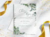 Personalised Sage Leaves Wedding Invitations with Envelopes