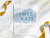 Personalised Watercolor Wedding Invitations with Envelopes