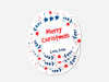 Personalised Round Christmas Sticker Labels, party label, surprise party, holiday sticker