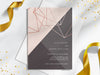 Personalised Geometric Wedding Invitations with Envelopes