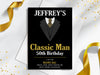 Personalised Classic Man Birthday Party Invitations with Envelopes