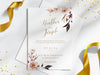 Personalised Rustic Floral Wedding Invitations with Envelopes