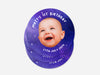 Personalised Round Birthday Photo Sticker Labels, party label, surprise party, custom birthday sticker