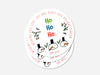 Personalised Round Christmas Sticker Labels, party label, surprise party, holiday sticker