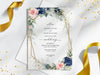 Personalised Floral Wedding Invitations with Envelopes