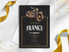 Personalised Retro Vintage Motor Birthday Party Invitations with Envelopes