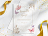 Personalised Butterfly Themed Wedding Invitations with Envelopes