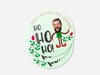 Personalised Round Christmas Photo Sticker Labels, party label, surprise party, holiday sticker