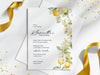 Personalised Lemon Floral Birthday Party Invitations with Envelopes