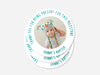 Personalised Round Baptism Photo Sticker Labels, Christening sticker, custom sticker