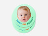 Personalised Round Birthday Photo Sticker Labels, party label, surprise party, custom birthday sticker