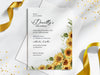 Personalised Sunflower Birthday Party Invitations with Envelopes