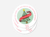 Personalised Round Christmas Sticker Labels, party label, surprise party, holiday sticker
