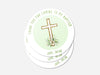 Personalised Round Baptism Sticker Labels, Christening sticker, custom sticker