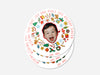 Personalised Round Christmas Photo Sticker Labels, party label, surprise party, holiday sticker