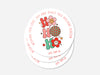Personalised Round Christmas Sticker Labels, party label, surprise party, holiday sticker