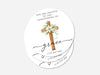 Personalised Round Baptism Sticker Labels, Christening sticker, custom sticker