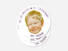Personalised Round Birthday Photo Sticker Labels, party label, surprise party, custom birthday sticker