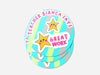 Personalised Round Teacher Sticker Labels, student sticker, school sticker